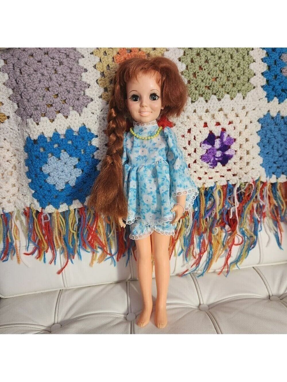 Vintage 1968 Ideal Crissy Doll 18" Growing Auburn Hair Sleepy Eyes Mod 60s Toy